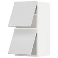 METOD Wall cab horizo 2 doors w push-open, white/Ringhult white, 40x80 cm