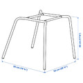 SKÅLSTA Chair underframe, tubular metal/black-grey