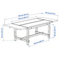 NORDVIKEN Extendable table, white, 152/223x95 cm