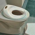 TOSSIG Toilet seat, white/turquoise