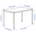 VIHALS / VIHALS Table and 4 chairs, white white/white, 125x74 cm