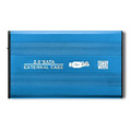 Qoltec External Hard Drive Case HDD/SSD 2.5'' SATA3 | USB 3.0, blue