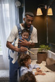 BABYBJORN Baby Carrier Harmony, Woven, Blue mélange, 0-3y