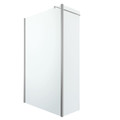 GoodHome Walk-in Shower Panel Beloya 80+45cm, chrome/transparent