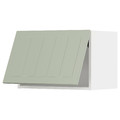 METOD Wall cabinet horizontal w push-open, white/Stensund light green, 60x40 cm