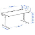 MITTZON Desk, birch veneer/white, 120x80 cm