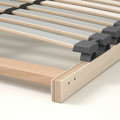 TUFJORD Upholstered bed frame, Tallmyra white/black/Lönset, 140x200 cm