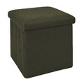 Folding Storage Pouffe Vels Atom, khaki