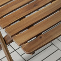 ASKHOLMEN Table, outdoor, foldable dark brown, 60x62 cm