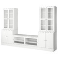 HAVSTA TV storage combination/glass doors, white, 322x47x212 cm