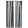 SANDSVINGEL Curtains, 1 pair, grey, 135x300 cm
