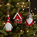 Christmas Hanging Felt Decoration Gnome, red