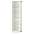 PAX Add-on corner unit with 4 shelves, white, 53x35x201 cm