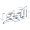 HAVSTA TV storage combination, white, 241x47x89 cm