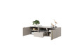 Wall-Mounted TV Cabinet Verica 150 cm, cashmere/gold handles