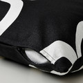 KLIPPBRÄCKA Cushion cover, black/white, 50x50 cm