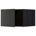 METOD Top cabinet for fridge/freezer, black/Nickebo matt anthracite, 60x40 cm