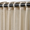 ROSENROBINIA Sheer curtains, 1 pair, beige, 145x300 cm