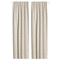 LÖNNSTÄVMAL Block-out curtains, 1 pair, beige, 145x300 cm