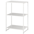 JOSTEIN Shelf unit, indoor/outdoor, metal white, 61x40x90 cm