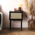 Bedside Table Nightstand Panamo, black