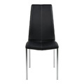 Chair Asama, black, chrome legs