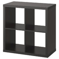KALLAX Shelf unit, black-brown, 77x77 cm