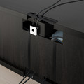 BESTÅ TV bench with drawers, black-brown/Selsviken high-gloss/beige, 120x42x39 cm