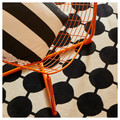 VÄNDPLATS Rug, low pile, white/black dotted, 133x195 cm