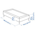 LYNGÖR Slatted mattress base with legs, white, 90x200 cm