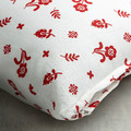 TÅGSÄCKMAL Cushion cover, white/floral pattern, 50x50 cm