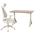IDÅSEN / GRUPPSPEL Desk and chair, brown/beige, 120x70 cm