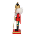 Nutcracker Christmas Decoration 15cm, red/crown