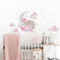 Wall Sticker Set - Sleeping Rabbit Pink