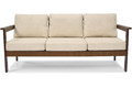 Outdoor Wooden 3-seat Sofa BELLA, brown/beige