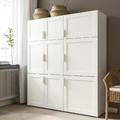 SANNIDAL Door with hinges, white, 40x40 cm