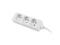 Lanberg Power Strip 3xFR, full CU, 3m, white