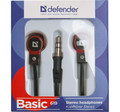 Defender Earphone Basic 619, black/red