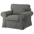 EKTORP Cover for armchair, Hakebo dark grey