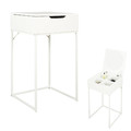 Nightstand Bedside Table Dressing Table with Mirror Leyla, white