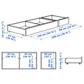 SONGESAND Bed storage box, set of 2, white, 200 cm
