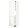 METOD Hi cab f fridge or freezer w 2 drs, white, Voxtorp matt white white, 60x60x200 cm