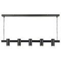 KRANSALG Pendant lamp with 5 lamps, black, 113 cm