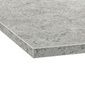 EKBACKEN Worktop, limestone effect/laminate, 246x2.8 cm