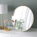 GRYTÅS Mirror, gold-colour, 40 cm
