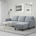 ANGERSBY 3-seat sofa, with chaise longue/Knisa light grey