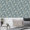 GoodHome Vinyl Wallpaper on Fleece Cuart, blue