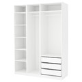 PAX Wardrobe, white, 175x58x236 cm