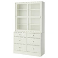 HAVSTA Storage combination w glass-doors, white, 121x47x212 cm