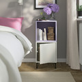 EKET Cabinet combination with legs, white pale lilac/metal black, 35x35x80 cm
